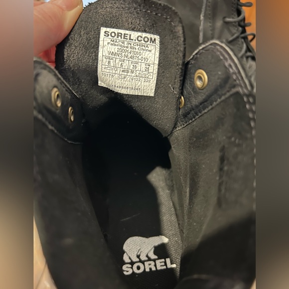 Sorel Women’s Hi-Line Black Leather Lace Up Booties Size 8 - Picture 8 of 13